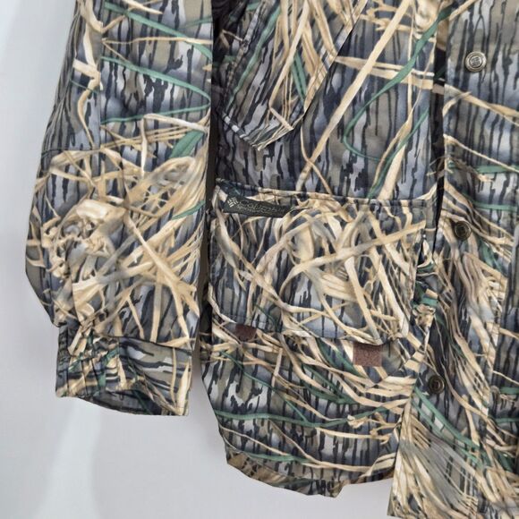 Columbia Mens M Camo Hunting Jacket Shadow Grass Mossy Oak + Liner Reversible - Picture 8 of 16